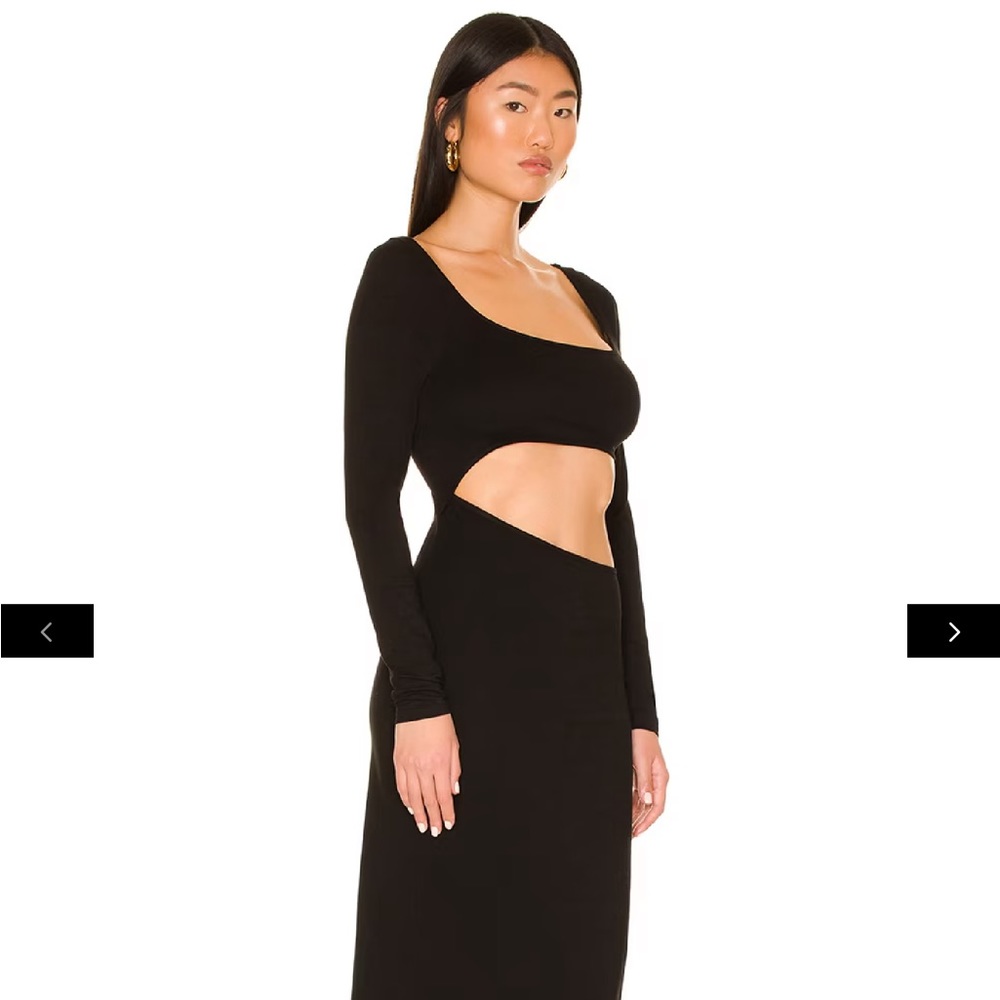 superdown Black Cutout Long Sleeve Mini Dress